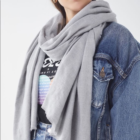 Urban Outfitters Woven Blanket Scarf - Blue Multi - Picture 2 of 5